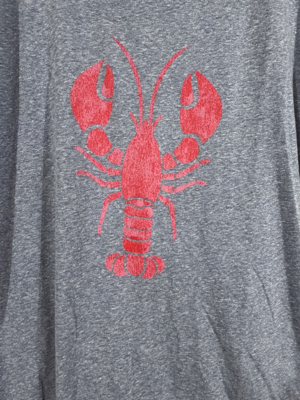 St. John's Bay Gray Short-Sleeve Tee with Pink-Red Lobster Print - Picture 4 of 4